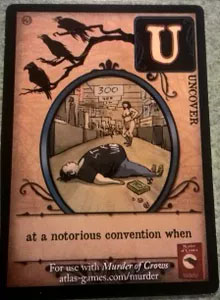 Murder of Crows Uncover Promo Card - zum Schließ en ins Bild klicken