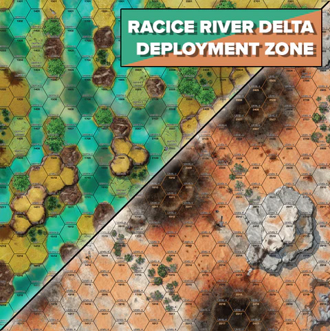 BattleTech Neoprene Battle Mat Tukayyid Racice River Delta/Deplo - zum Schließ en ins Bild klicken