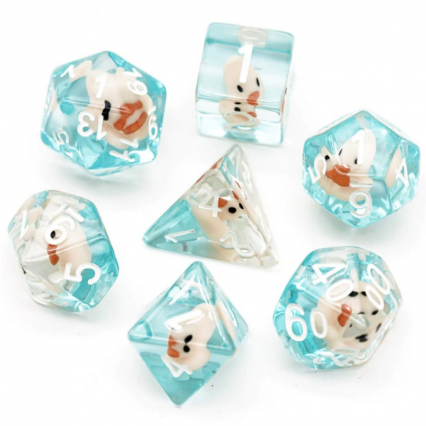 Pink Duck RPG Dice Set (7)