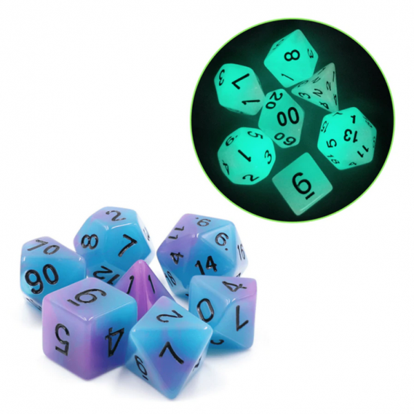 Supernova Glow in the Dark RPG Dice Set (7)
