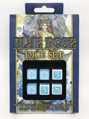 Blue Rose Dice Set - zum Schließ en ins Bild klicken