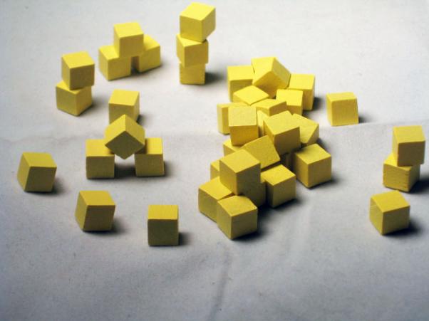 Game Accessories 8mm Yellow Wooden Cube Tokens 100 Pack - zum Schließ en ins Bild klicken