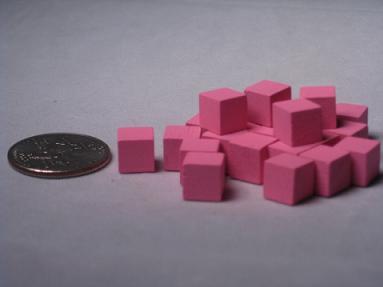 Game Accessories 8mm Pink Wooden Cube Tokens 100 Pack - zum Schließ en ins Bild klicken