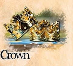 Player Token Gold Color Crown In Metal Alloy - zum Schließ en ins Bild klicken