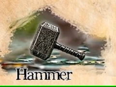 Player Token Grey/Black Color Hammer In Metal Alloy - zum Schließ en ins Bild klicken