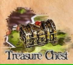 Player Token Tarnished Gold Color Treasure Chest In Metal Alloy - zum Schließ en ins Bild klicken