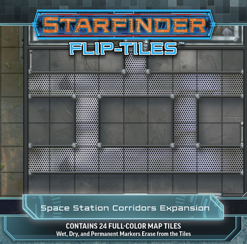 Starfinder RPG: Flip-Tiles - Space Station Corridors Expansion - zum Schließ en ins Bild klicken