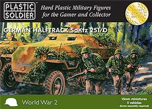 15mm WWII (German) Easy Assembly SdKfz 251/D Halftrack - zum Schließ en ins Bild klicken