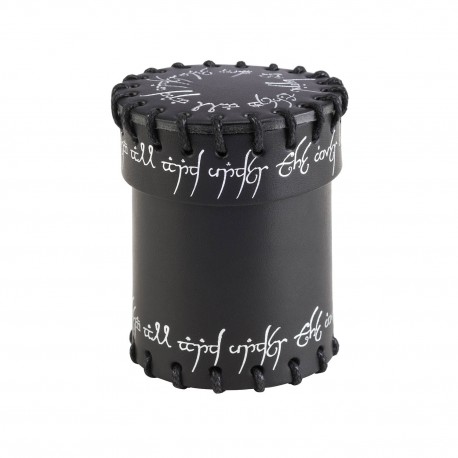Elvish Black Leather Dice Cup - zum Schließ en ins Bild klicken