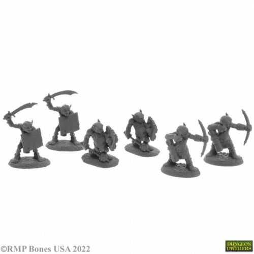 Dungeon Dwellers Bones: Goblin Skirmishers (6) - zum Schließ en ins Bild klicken