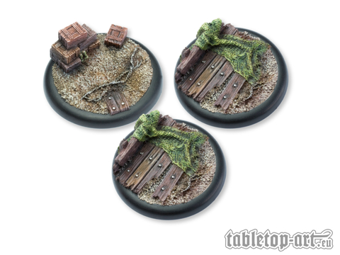 Trench Warfare Bases - 50mm Round Lip (3) - zum Schließ en ins Bild klicken