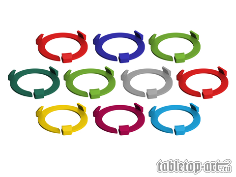 Squad Marker - 28.5mm Various Colors (10) - zum Schließ en ins Bild klicken