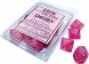 Borealis Pink/silver Luminary Set of Ten d10s