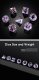 Glass Dice Set (7) Amethyst Zircon