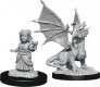 D&D Nolzur`s Marvelous Miniatures W13 Silver Dragon Wyrmling & F
