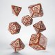 Steampunk Clockwork Caramel & white Dice Set (7) (SSTC03)