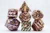 Copper with Rainbow Mica RPG Metal Dice Set (7)