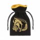 Dragon Black & golden Velour Dice Bag (BDRA201)