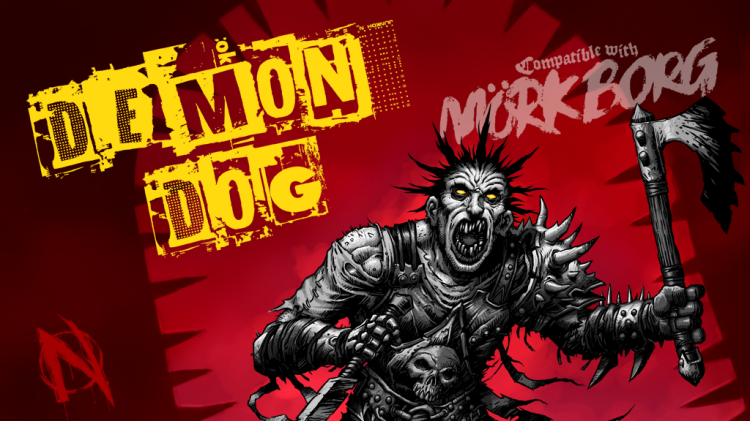 MÖRK Borg RPG Demon Dog - zum Schließ en ins Bild klicken