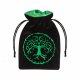 Forest Black & green Velour Dice Bag (BFOR202)