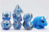 Blue Triceratops RPG Dice Set (7)