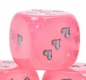 Heart 16mm Borealis Pink/Silver Pips Luminary D6 (MOQ2)