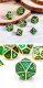 Metal & Enamel Dice Set (7) Green & Gold