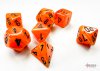 Vortex Mini-Polyhedral Orange/black 7-Die Set