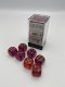 Gemini® 16mm d6 Translucent Red-Violet/gold Dice Block™ (12 d