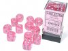 Borealis® 16mm d6 Pink/silver Luminary™ Dice Block™ (12 dic