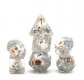 Skull and Silver Glitter RPG Dice Set (7)