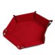 Leatherette & Velvet Dice Tray Red Hex
