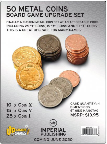 50 Metal Coin Board Game Upgrade Set - zum Schließ en ins Bild klicken