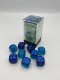 Gemini® 16mm d6 Blue-Blue/light blue Luminary™ Dice Block™