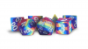 16mm Sharp Edge Silicone Rubber Poly Dice Set Rainbow