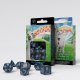 Shimmering Llama Dice Set (Glittering dark blue & white)