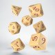Classic RPG Beige & burgundy Dice Set (7)