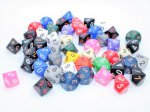 Bag of 50™ Assorted Loose Opaque Polyhedral d10 Dice