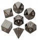 16mm Sterling Gray Metal Polyhedral Dice Set