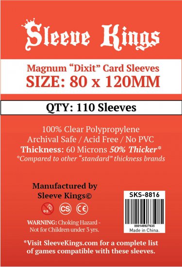 Sleeve Kings Magnum Dixit Card Sleeves (80x120mm) 110 Pack 60 Mi - zum Schließ en ins Bild klicken