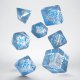 Elvish Translucent & blue Dice Set (7)