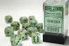 Marble 16mm d6 Green/dark green Dice Block™ (12 dice)
