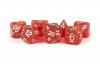 16mm Resin Poly Dice Set: Pearl Citrine with Copper Numbers (7)