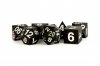 16mm Sharp Edge Silicone Rubber Poly Dice Set: Gold Scatter (7)