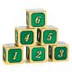 D6 Metal & Enamel Dice Set (12) Green & Gold