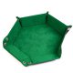 Leatherette & Velvet Dice Tray Emerald Hex