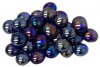 Crystal Dark Blue Iridized Gaming Stones (40+) (MOQ2)