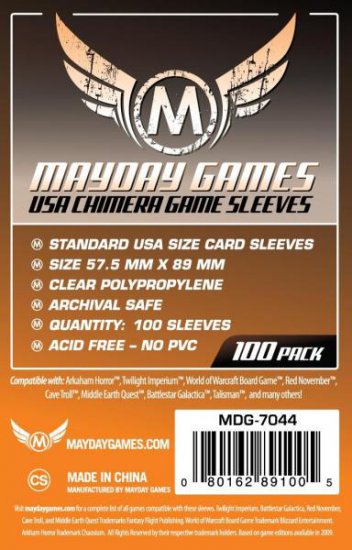 Orange Label USA Chimera Game Sleeves 575 X89 MM 100 Pack - zum Schließ en ins Bild klicken