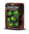 Dragon Storm Inclusion Resin Dice Set Green Dragon