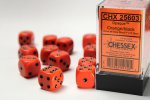 Opaque 16mm d6 Orange/black Dice Block™ (12 dice)